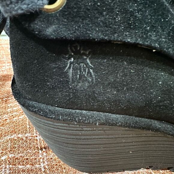 FLY London Suede Ruched Ankle Boots with Tie Detail Yebi Diesel - Picture 8 of 10